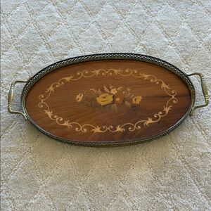 Vintage Wooden Decor Tray